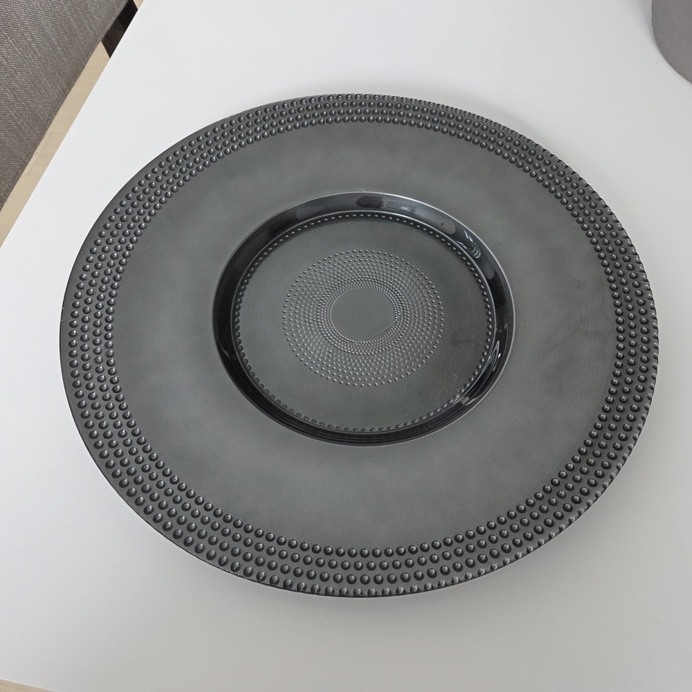 Elegant Gray Decorative Plate